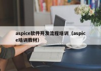 aspice软件开发流程培训（aspice培训教材）