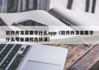 软件开发需要学什么app（软件开发需要学什么专业课和选修课）