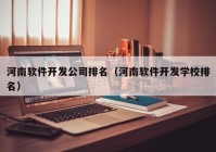 河南软件开发公司排名（河南软件开发学校排名）