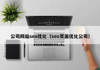 公司网站seo优化（seo页面优化公司）