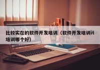 比较实在的软件开发培训（软件开发培训it培训哪个好）