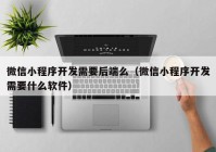 微信小程序开发需要后端么（微信小程序开发需要什么软件）