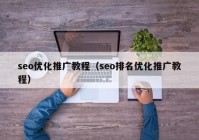 seo优化推广教程（seo排名优化推广教程）